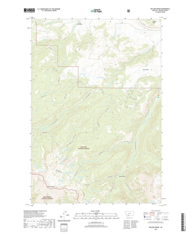 United States Geological Survey Willow Swamp, MT (2020, 24000-Scale) digital map