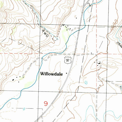 United States Geological Survey Willowcreek, OR (1987, 24000-Scale) digital map