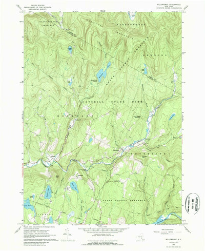 United States Geological Survey Willowemoc, NY (1966, 24000-Scale) digital map