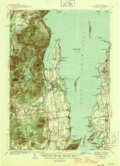 United States Geological Survey Willsboro, NY-VT (1943, 62500-Scale) digital map