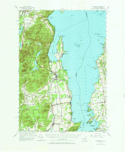 United States Geological Survey Willsboro, NY-VT (1956, 62500-Scale) digital map