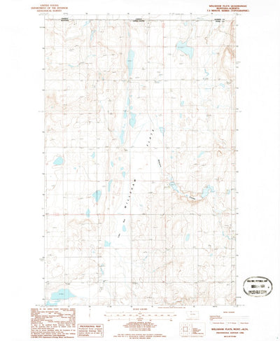 United States Geological Survey Willshaw Flats, MT (1986, 24000-Scale) digital map