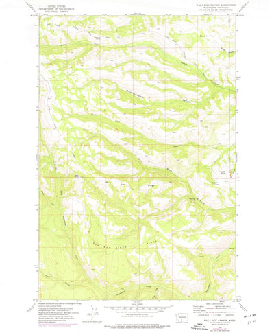United States Geological Survey Willy Dick Canyon, WA (1957, 24000-Scale) digital map