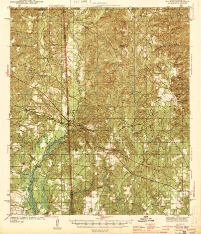 United States Geological Survey Wilmer, AL-MS (1944, 62500-Scale) digital map