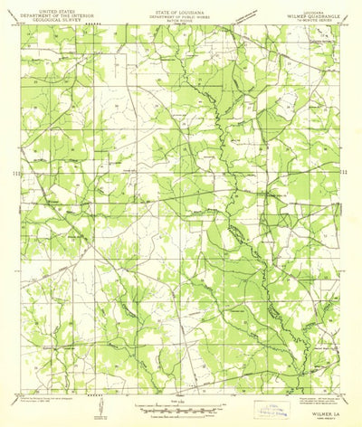 United States Geological Survey Wilmer, LA (1942, 31680-Scale) digital map