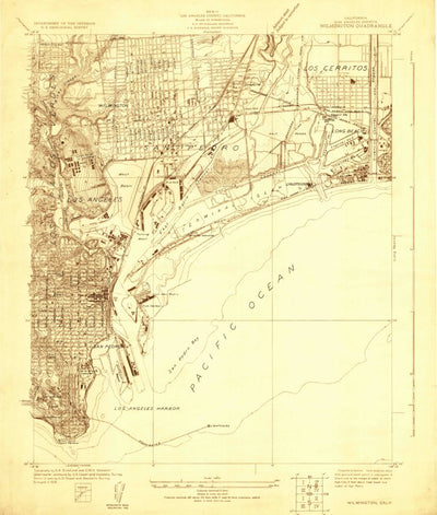 United States Geological Survey Wilmington, CA (1923, 24000-Scale) digital map