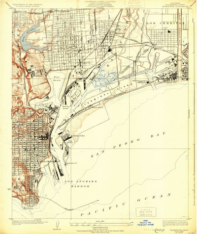 United States Geological Survey Wilmington, CA (1925, 24000-Scale) digital map