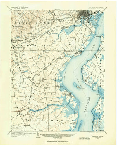 United States Geological Survey Wilmington, DE-NJ (1904, 62500-Scale) digital map