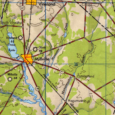 United States Geological Survey Wilmington, DE-NJ-PA-MD (1946, 250000-Scale) digital map