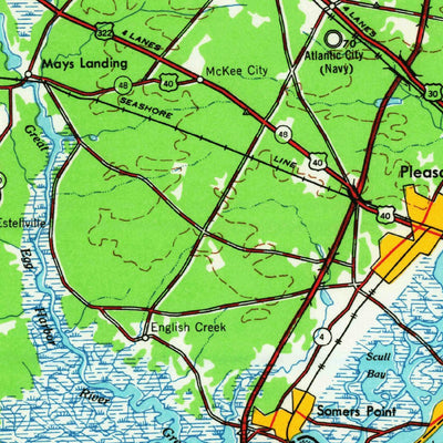 United States Geological Survey Wilmington, DE-NJ-PA-MD (1959, 250000-Scale) digital map