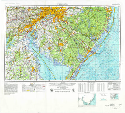 United States Geological Survey Wilmington, DE-NJ-PA-MD (1966, 250000-Scale) digital map