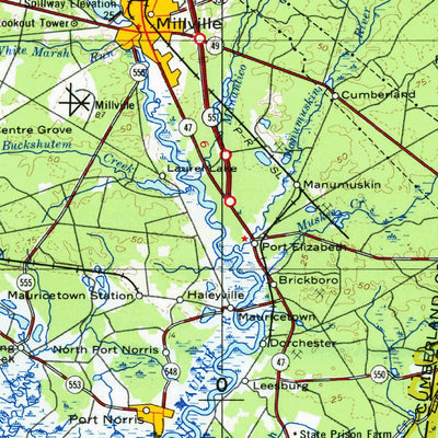 United States Geological Survey Wilmington, DE-NJ-PA-MD (1966, 250000-Scale) digital map
