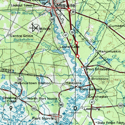 United States Geological Survey Wilmington, DE-NJ-PA-MD (1972, 250000-Scale) digital map