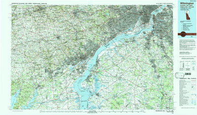 United States Geological Survey Wilmington, DE-NJ-PA-MD (1984, 100000-Scale) digital map