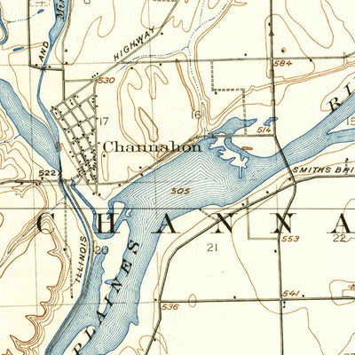 United States Geological Survey Wilmington, IL (1918, 62500-Scale) digital map