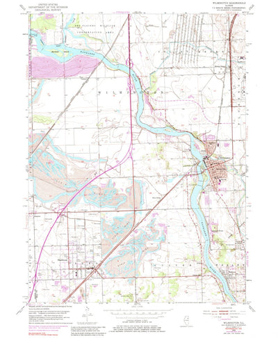 United States Geological Survey Wilmington, IL (1954, 24000-Scale) digital map