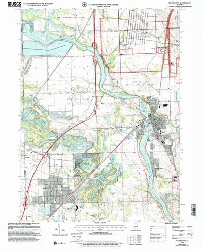 United States Geological Survey Wilmington, IL (1999, 24000-Scale) digital map