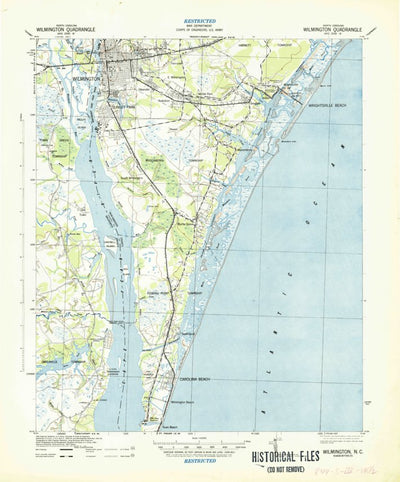 United States Geological Survey Wilmington, NC (1942, 62500-Scale) digital map