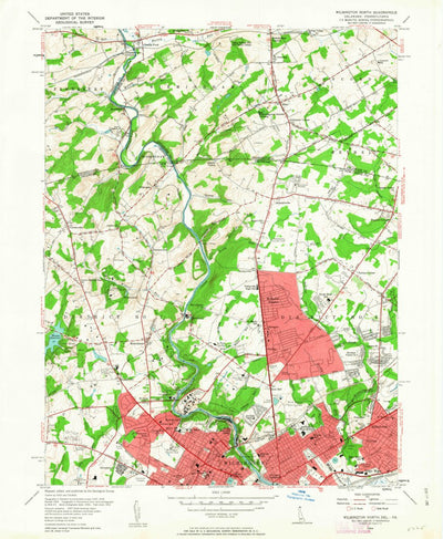 United States Geological Survey Wilmington North, DE-PA (1954, 24000-Scale) digital map