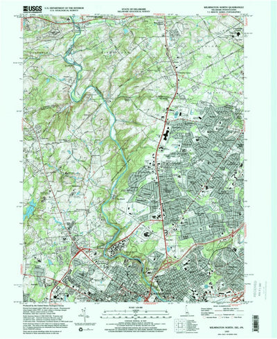 United States Geological Survey Wilmington North, DE-PA (1997, 24000-Scale) digital map