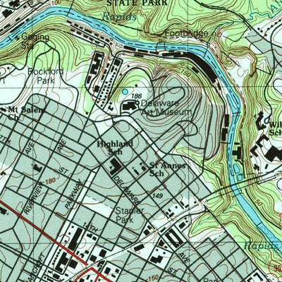 United States Geological Survey Wilmington North, DE-PA (1997, 24000-Scale) digital map