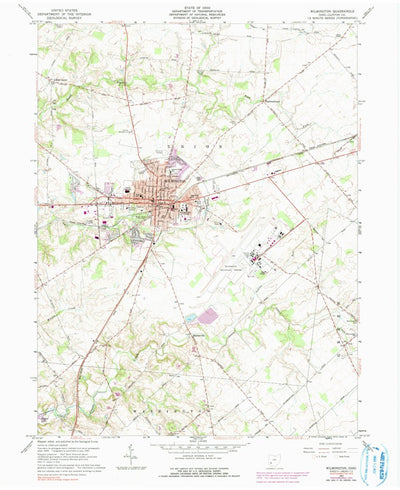 United States Geological Survey Wilmington, OH (1961, 24000-Scale) digital map