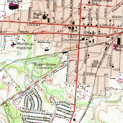 United States Geological Survey Wilmington, OH (1961, 24000-Scale) digital map