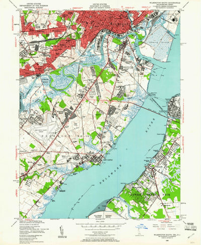United States Geological Survey Wilmington South, DE-NJ (1948, 24000-Scale) digital map