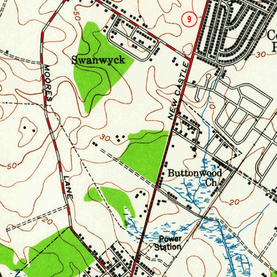 United States Geological Survey Wilmington South, DE-NJ (1948, 24000-Scale) digital map