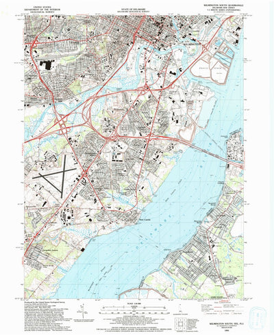 United States Geological Survey Wilmington South, DE-NJ (1993, 24000-Scale) digital map