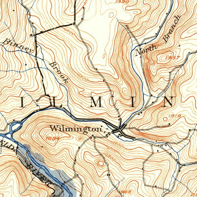 United States Geological Survey Wilmington, VT (1899, 62500-Scale) digital map