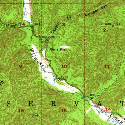 United States Geological Survey Wilmont Creek, WA (1948, 62500-Scale) digital map