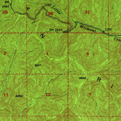 United States Geological Survey Wilmont Creek, WA (1948, 62500-Scale) digital map