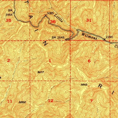 United States Geological Survey Wilmont Creek, WA (1950, 62500-Scale) digital map