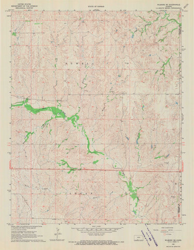 United States Geological Survey Wilmore SE, KS (1968, 24000-Scale) digital map