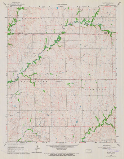 United States Geological Survey Wilmot, KS (1965, 24000-Scale) digital map