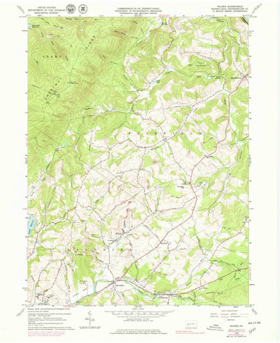 United States Geological Survey Wilpen, PA (1964, 24000-Scale) digital map