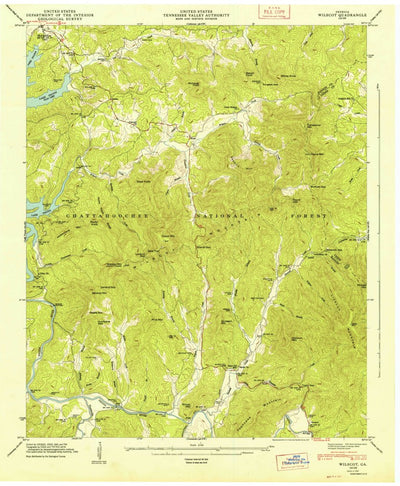 United States Geological Survey Wilscot, GA (1947, 24000-Scale) digital map