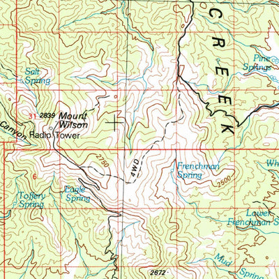 United States Geological Survey Wilson Creek Range, NV-UT (1982, 100000-Scale) digital map