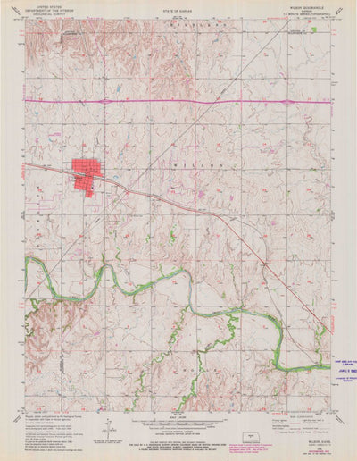 United States Geological Survey Wilson, KS (1956, 24000-Scale) digital map