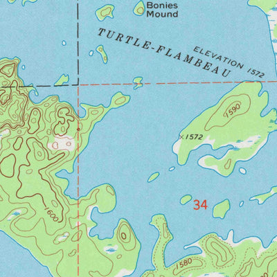United States Geological Survey Wilson Lake, WI (1973, 24000-Scale) digital map