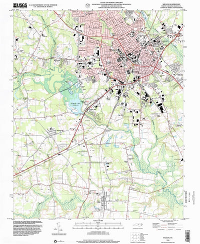 United States Geological Survey Wilson, NC (1998, 24000-Scale) digital map