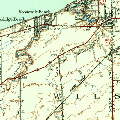 United States Geological Survey Wilson, NY (1948, 62500-Scale) digital map