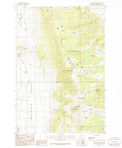 United States Geological Survey Wilson Park, MT (1985, 24000-Scale) digital map