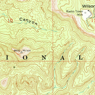 United States Geological Survey Wilson Peak, UT (1966, 24000-Scale) digital map
