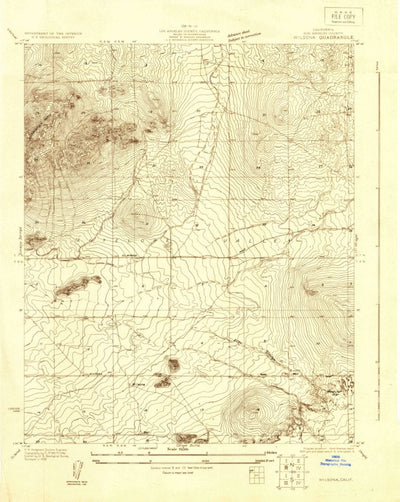 United States Geological Survey Wilsona, CA (1930, 24000-Scale) digital map