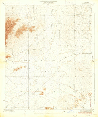 United States Geological Survey Wilsona, CA (1935, 24000-Scale) digital map