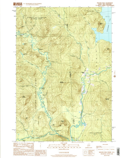 United States Geological Survey Wilsons Mills, ME-NH (1989, 24000-Scale) digital map