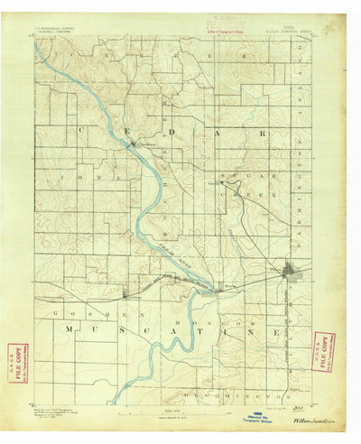 United States Geological Survey Wilton Junction, IA (1891, 62500-Scale) digital map