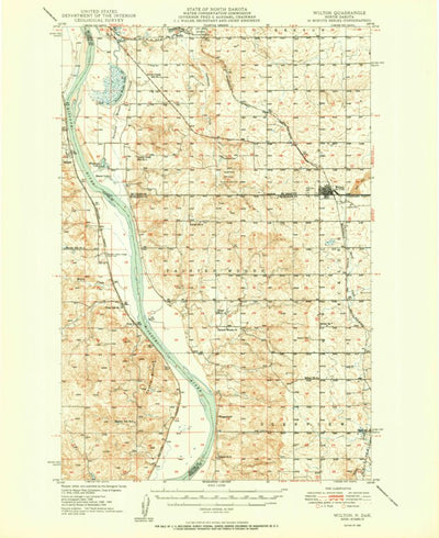 United States Geological Survey Wilton, ND (1950, 62500-Scale) digital map